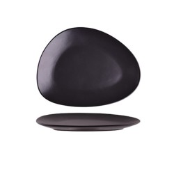 Piatto piano Triangolare Omega 25 cm in Porcellana   in Piatti quadrati e rettangolari