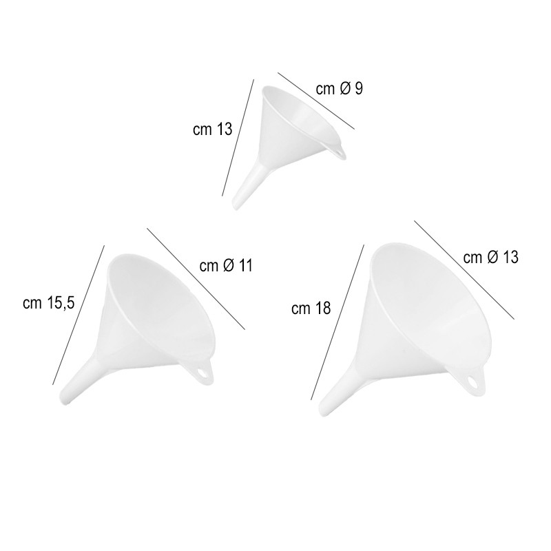 Set 3 imbuti polipropilene Kaufgut  in Accessori per cucina