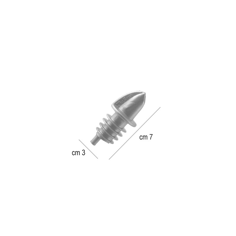 Tappo versatore plastica argento The bars  in Pourer e speed bottle