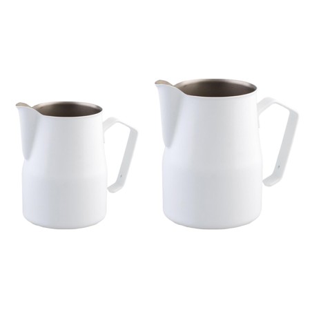 Lattiera per latte art in acciaio verniciato di bianco | Motta