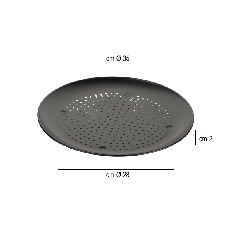 Teglia tonda microforata per pizza Vespa dolci forme  in Teglie da forno professionali