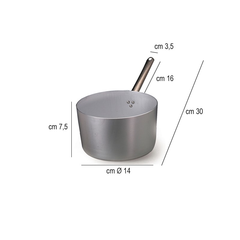 Casseruola alluminio alta 1 manico Pentole Agnelli  in Casseruole