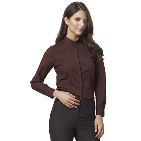 Camicia coreana donna marrone | Abbigliamento camicia | Rausa