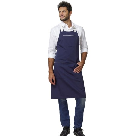 Grembiule pettorina regolabile blu | Abbigliamento | Rausa srl