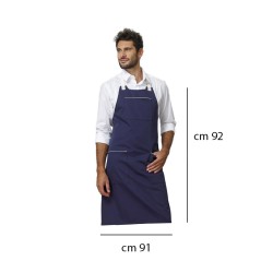 Grembiule pettorina regolabile blu Siggi Group  in Grembiuli da sala