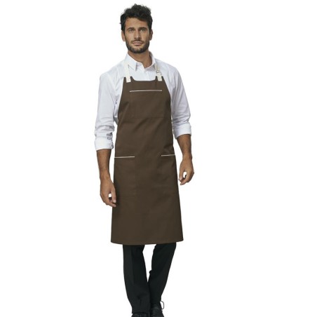 Grembiule pettorina regolabile marrone | Abbigliamento | Rausa srl