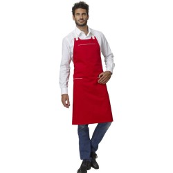Grembiule pettorina regolabile rosso | Abbigliamento | Rausa srl