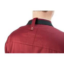 Giacca cuoco bordeaux manica corta Giblors  in Giacca cuoco