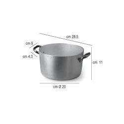 Casseruola alluminio alta 2 maniglie Pentole Agnelli  in Casseruole