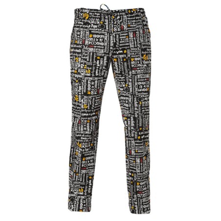 Pantalone cuoco menù nero | Abbigliamento pantaloni | Rausa srl