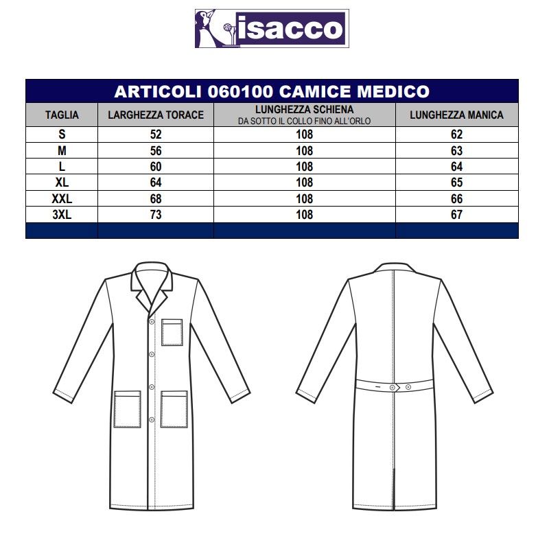 Camice uomo bianco Isacco  in Camici lavoro