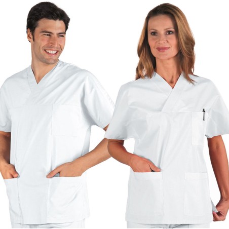 Casacca bianca collo a V | Abbigliamento camici  | Rausa srl