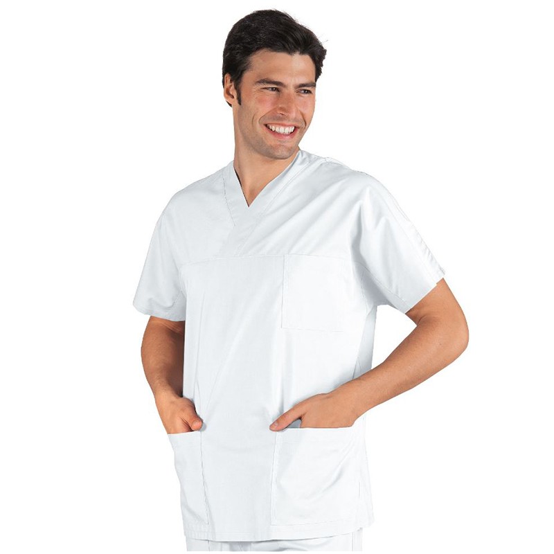 Casacca bianca collo a V Isacco  in Abbigliamento