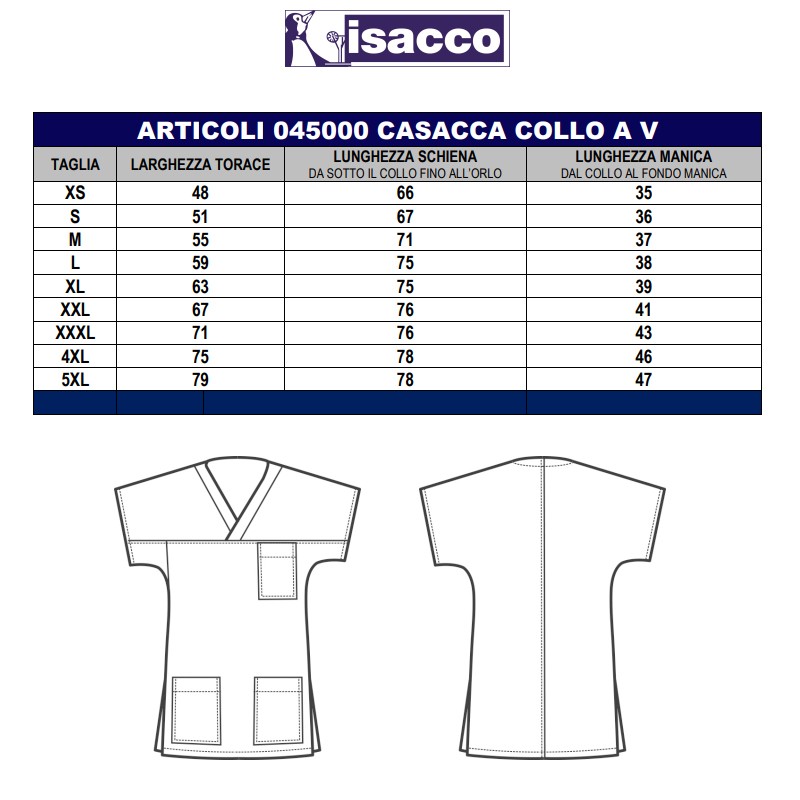 Casacca bianca collo a V Isacco  in Abbigliamento