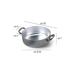 Casseruola alluminio bassa 2 maniglie Pentole Agnelli  in Cucina