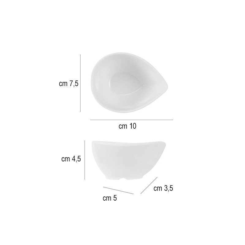 Ciotolina drop alta melamina Ilsa  in Porcellane