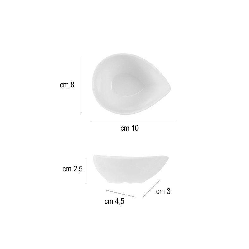 Ciotolina drop bassa melamina Ilsa  in Porcellane