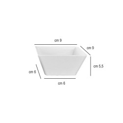 Ciotolina quadrata grande melamina Ilsa  in Porcellane