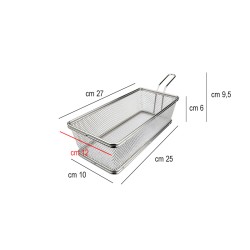 Mini cestino fritture rettangolare Ilsa  in Porcellane