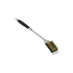 Spazzola barbecue acciaio e ottone | accessori per cucina | rausa