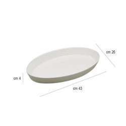 Pirofila ovale melamina bordo liscio Ilsa  in Porcellane