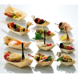 Barchetta legno finger food Leone decorazioni  in Contenitori finger food