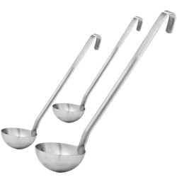 Mestolo acciaio inox satinato unipezzo| Mestoli da cucina | Rausa