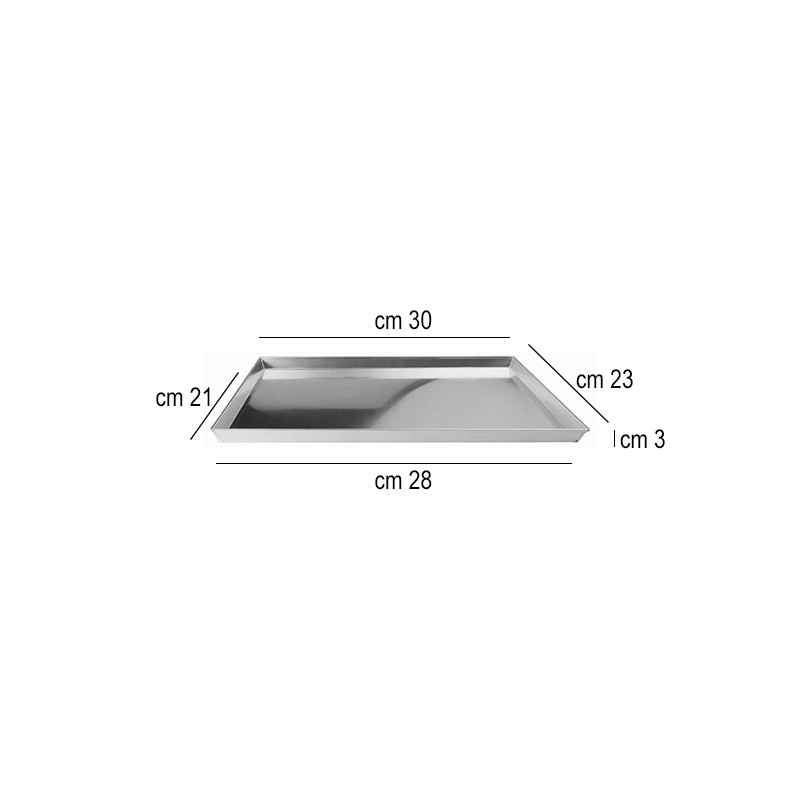 Teglia forno rettangolare alluminio Pentole Agnelli  in Teglie da forno professionali