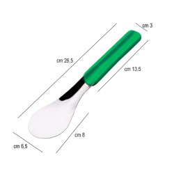 Spatola gelato manico verde Piazza Effepi  in Spatole da cucina