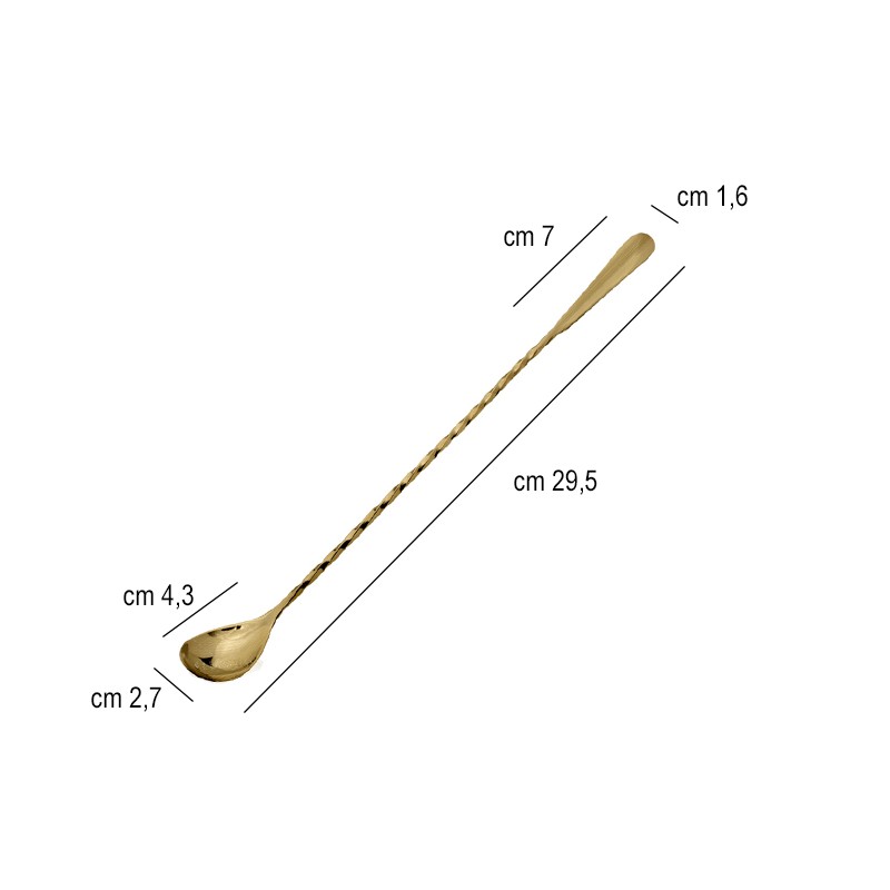 Miscelatore bar spoon bronzo Lumian  in Bar spoon