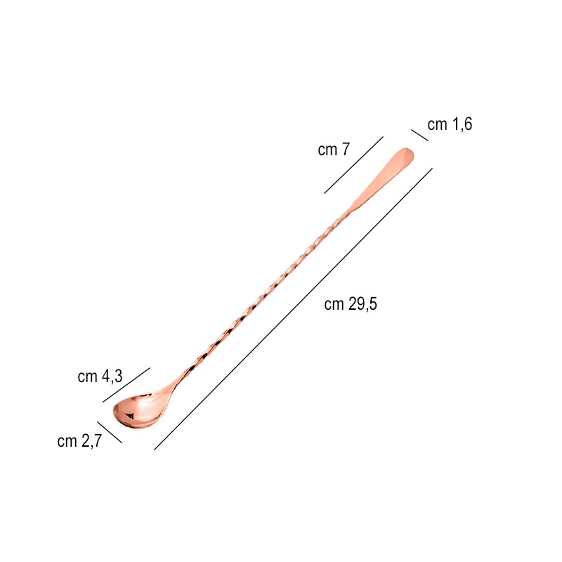 Miscelatore bar spoon rame Lumian  in Bar spoon