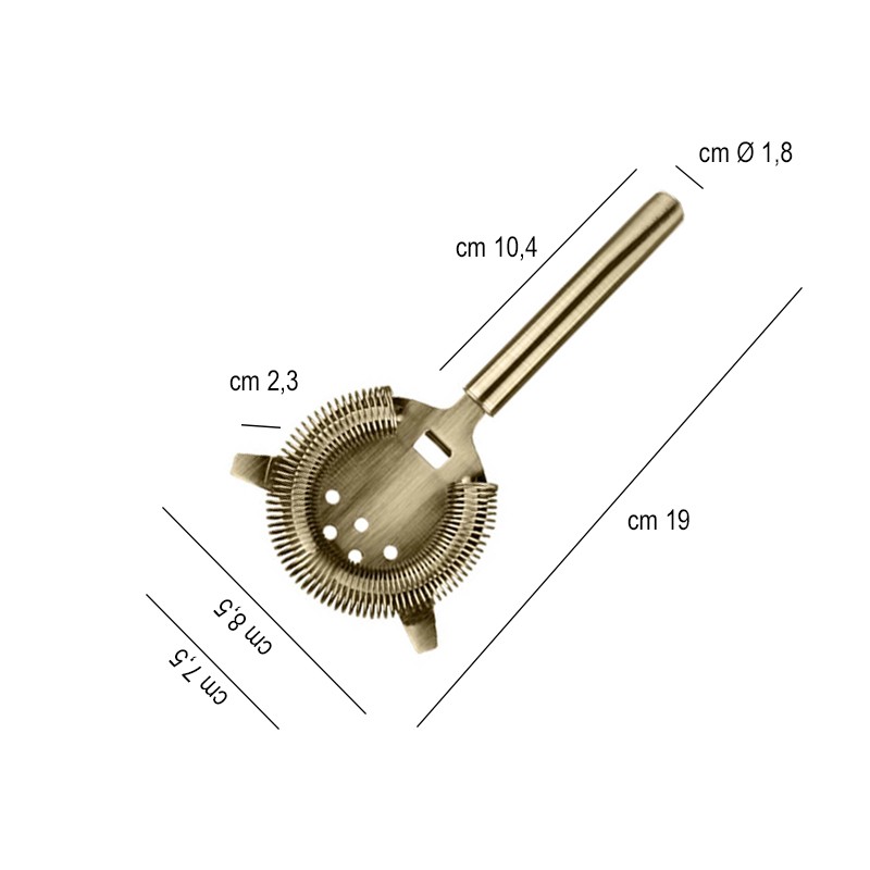 Colino cocktail strainer bronzo Lumian  in Strainer barman