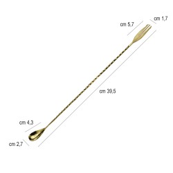 Bar spoon tridente bronzo Lumian  in Bar spoon