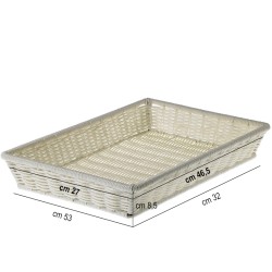 Cestino intrecciato bianco Leone decorazioni  in Buffet