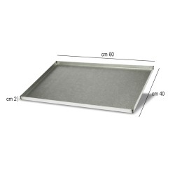 Teglia forno alluminata bordi dritti h 2 Pentole Agnelli  in Teglie da forno professionali