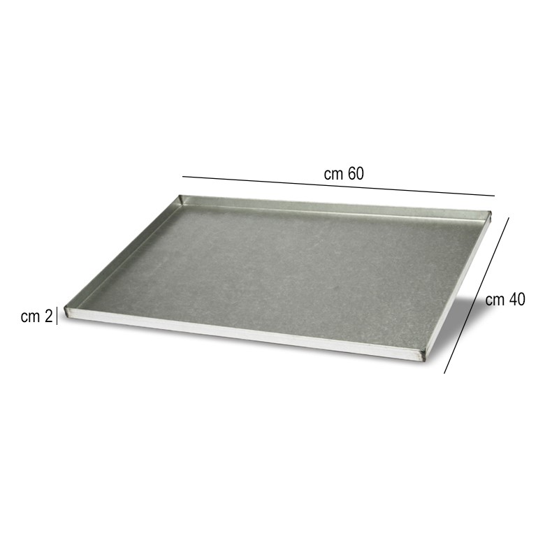 Teglia forno alluminata bordi dritti h 2 Pentole Agnelli  in Teglie da forno professionali