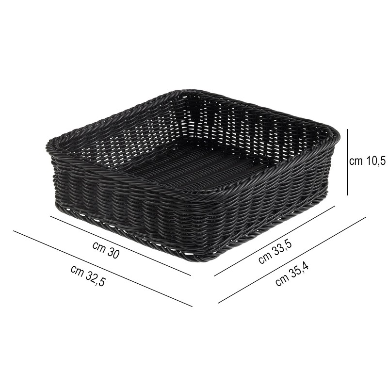 Cestino intrecciato GN 2/3 nero Leone decorazioni  in Buffet