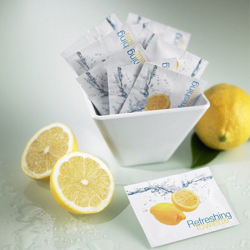 Salvietta imbustata limone Leone decorazioni  in Igiene