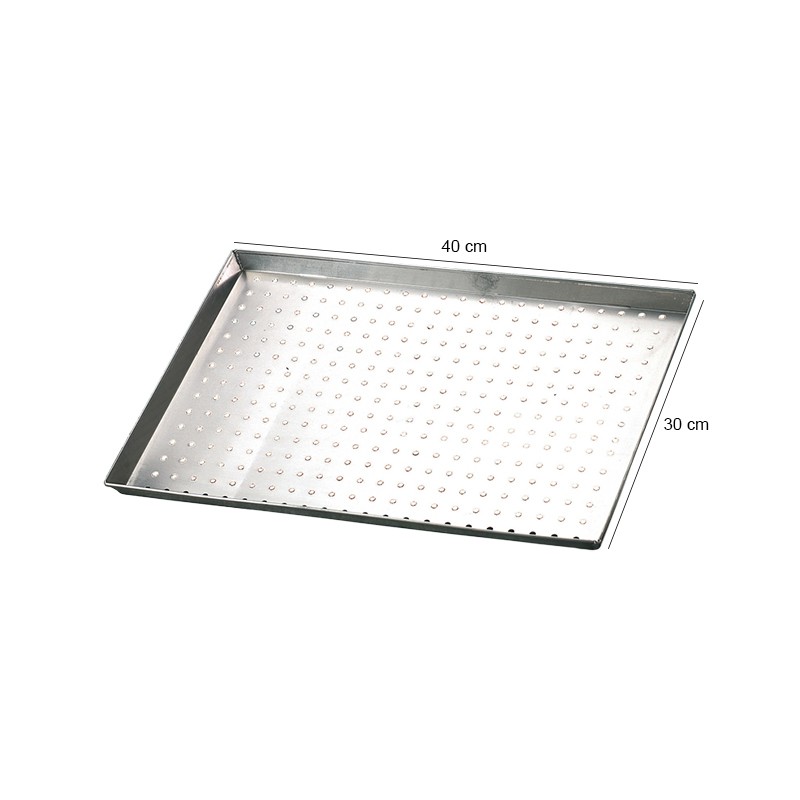 Teglia forno rettangolare forata Pentole Agnelli  in Teglie da forno professionali