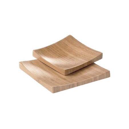 Piattino quadro bamboo naturale | vassoi e taglieri | Rausa srl