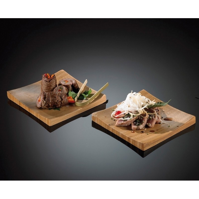 Piattino quadro bamboo naturale Leone decorazioni  in Porcellane