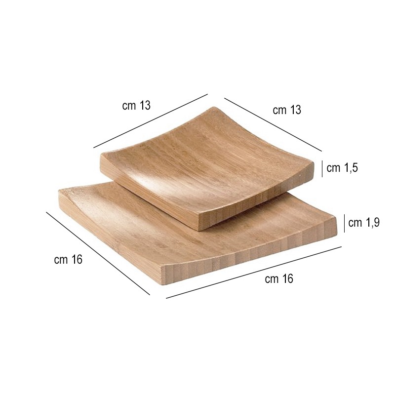 Piattino quadro bamboo naturale Leone decorazioni  in Porcellane