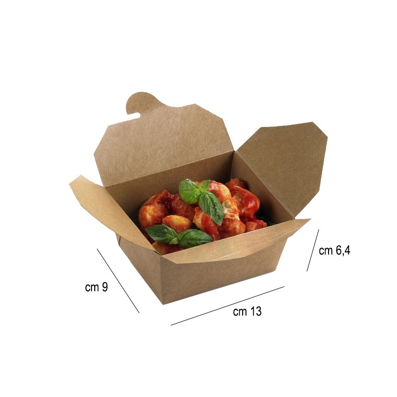 Contenitore in carta da asporto cm. 13x9x6,4h Leone decorazioni  in Contenitori per alimenti monouso