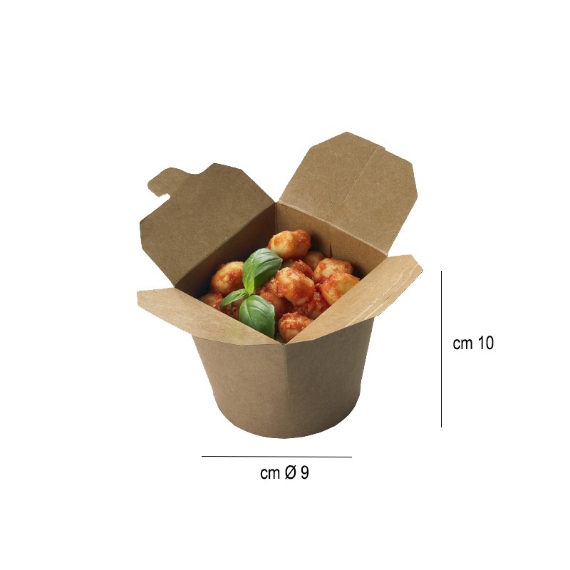 Contenitore in carta tondo asporto Leone decorazioni  in Contenitori per alimenti monouso