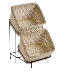 Cestini intrecciati con alzata | Alzate per buffet | Rausa Srl