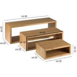 Alzata rettangolare buffet bamboo   in Espositori
