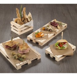 Vassoio mini pallet legno Leone decorazioni  in Porcellane