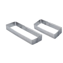 Tortiera rettangolare microforata in acciaio inox | Tortiere | Rausa srl