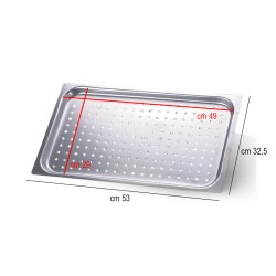 Teglia forno gastronorm forata Pentole Agnelli  in Teglie rettangolari