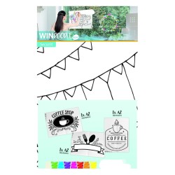 Stencil decora vetro caffetteria Securit Lavagne  in Tavola